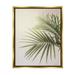 Stupell Industries Minimal Palm Leaves Sunlit Tropical House Plant Photograph Metallic Gold Floating Framed Canvas Print Wall Art Design by Jennifer Rigsby