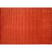 Ahgly Company Machine Washable Indoor Rectangle Contemporary Neon Red Area Rugs 8 x 12
