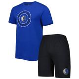"Men's Concepts Sport Blue/Black Dallas Mavericks T-Shirt & Shorts Sleep Set"