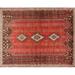 Ahgly Company Indoor Rectangle Traditional Rust Pink Persian Area Rugs 8 x 10