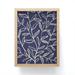 Society6 Alisa Galitsyna Navy Blue Patterned Leaves 4 x 3 Framed Mini Print