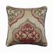 Euro Pillow Covers Burgundy 26 x26 (65x65 cm) Throw Pillow Covers Jacquard Silk Throw Pillows For Couch Damask Pattern Victorian Style - Berry Damask Galore