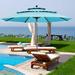 Autlaycil Patio Umbrella 10FT Outdoor Umbrella W/ 3 Tiers Adjustable Outdoor Market Umbrella