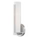1 Light Led Modern Steel Ada Wall Mount with Satin White Glass-12 inches H By 4.38 inches W-Polished Chrome Finish Bailey Street Home 218-Bel-3110569