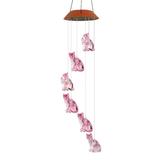 Pianpianzi Wind Chimes Soothing Tones Extra Large Glass Beads for Wind Chimes Ceramic Pot Outdoor Solar Wind Chime Light LED Colorful Decorative Garden Light