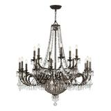 Twelve Light Chandelier In Traditional And Contemporary Style 44 Inches Wide By 51 Inches High Crystorama Lighting 5169-Eb-Cl-Mwp