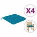 Anself 4 Piece Garden Chair Cushions Fabric Seat Pad Patio Chair Cushion Light Blue for Outdoor Furniture 19.7 x 19.7 x 2.8 Inches (L x W x T)