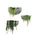 Set 3 Hanging Planter for Outdoor & Indoor Plants Galvanized Iron Pot Large Flower Hanger for Patio Window Garden Balcony and Terrace Modern Wall Hanging Basket Boho Chic Metal Holder