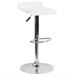 Kingfisher Lane Backless Bar Stool in White