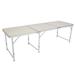 Kepooman Folding Camping Table Aluminum Ultralight Height Camp Table Small Folding Table for Outdoor Camp Picnic White 70.86 x 23.62 x 27.56