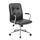 Boss Office Products Black Contemporary Ergonomic Adjustable Height Swivel Upholstered Task Chair in Chrome | B331-BK