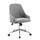 Boss Office Products Grey Contemporary Ergonomic Adjustable Height Swivel Upholstered Task Chair in Chrome | B516C-GY