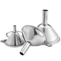 Fusipu 3Pcs/Set Funnels Food Grade High Temperature Resistance Stainless Steel Transferring Essential Oil Funnel Set Kitchen Accessories