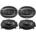 4 PIONEER TS-A6960F 450W MAX 6 X 9 4-WAY 4-OHM STEREO COAXIAL SPEAKER 2 PAIRS