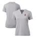 Women's Cutter & Buck Heather Gray Washington State Cougars Forge Stretch Blade V-Neck Top