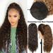 MY-LADY Drawstring Corn Wave Ponytail Curly Clip in Hair Bun Extensions Synthetic Long Hair for Women Black Brown Blonde 18