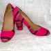 J. Crew Shoes | J.Crew Fabric Heels Woman’s Shoes Size 8 | Color: Pink/Yellow | Size: 8