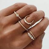 Urban Outfitters Jewelry | 3/$30 Bohemian Gold Ring Set | Color: Gold | Size: Os