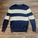 J. Crew Sweaters | J. Crew Men’s Navy & Cream White Knit Crewneck Cotton Sweater In Size Small | Color: Blue/Cream | Size: S