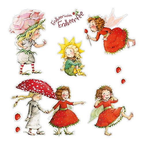 Wandtattoo Erdbeerinchen Erdbeerfee - Erdbeerinchen, Ida und Eleni Sticker Set bunt