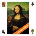 UNIDRAGON Original Wooden Jigsaw Puzzle Art Collection - Ritratto Di Monna Lisa Del Giocondo, 1000 pcs, 15.35"x23.20", Beautiful Gift Package, Unique Shape Best Gift for Adults and Kids