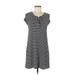 Love, Fire Casual Dress - Shift Scoop Neck Short sleeves: Black Print Dresses - Women's Size Medium