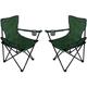 Wyctin - Hofuton Lot 2 Chaise de Camping Pliable Vert