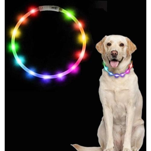 Beleuchtetes Hundehalsband, wiederaufladbares USB-Hundehalsband, LED-Sicherheits-Hundehalsband mit
