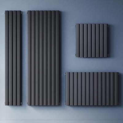 Sonni - Design Flach Heizkörper Paneelheizkörper Anthrazit Vertikal/Horizontal,Einlagig/Doppellagig Image