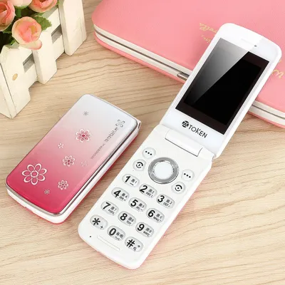 Téléphone portable mince Pinko Flip Lady avec lampe de poche pas de caméra jolie étudiante
