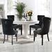 Velvet Dining Chairs Set of 2 Upholstered Tufted Dining Room Chair Wood Legs