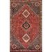 Vegetable Dye Qashqai Persian Vintage Rug Hand-knotted Wool Carpet - 6'9" x 9'8"