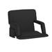 Extra Wide Reclining Backpack Stadium Chair with Armrests & Storage Pockets