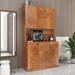 Rustic 71 in Kitchen Pantry Cabinet with Doors and Drawer for Dinning Room