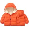 Konbeca Kids Hooded Jacket Toddler Polar Fleece Jacket Baby Hooded Thick Outerwear Boys Girls Leopard-print Zipper Fleece Jacket Fall Winter Hoodie Sweatshirt Orange 4-5 Years