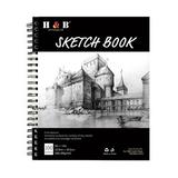 H&B 9x12 Sketch Book Spiral Bound Artist Sketch Pad Drawing Paper 100 Sheets Art Supplies Erasable erasable for Artist Students Adults Writing Drawing Sketching
