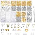Earring Making Kit 2290Pcs Earring Making Supplies Kit with Earring Hooks Earring Findings Earring Backs Earring Posts Jump Rings for Jewelry Making Supplies