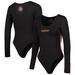 Women's Pro Standard Black Chicago Cubs Classic Lux Long Sleeve Bodysuit