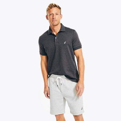 Nautica Men's Slim Fit Deck Polo Charcoal Heather, M