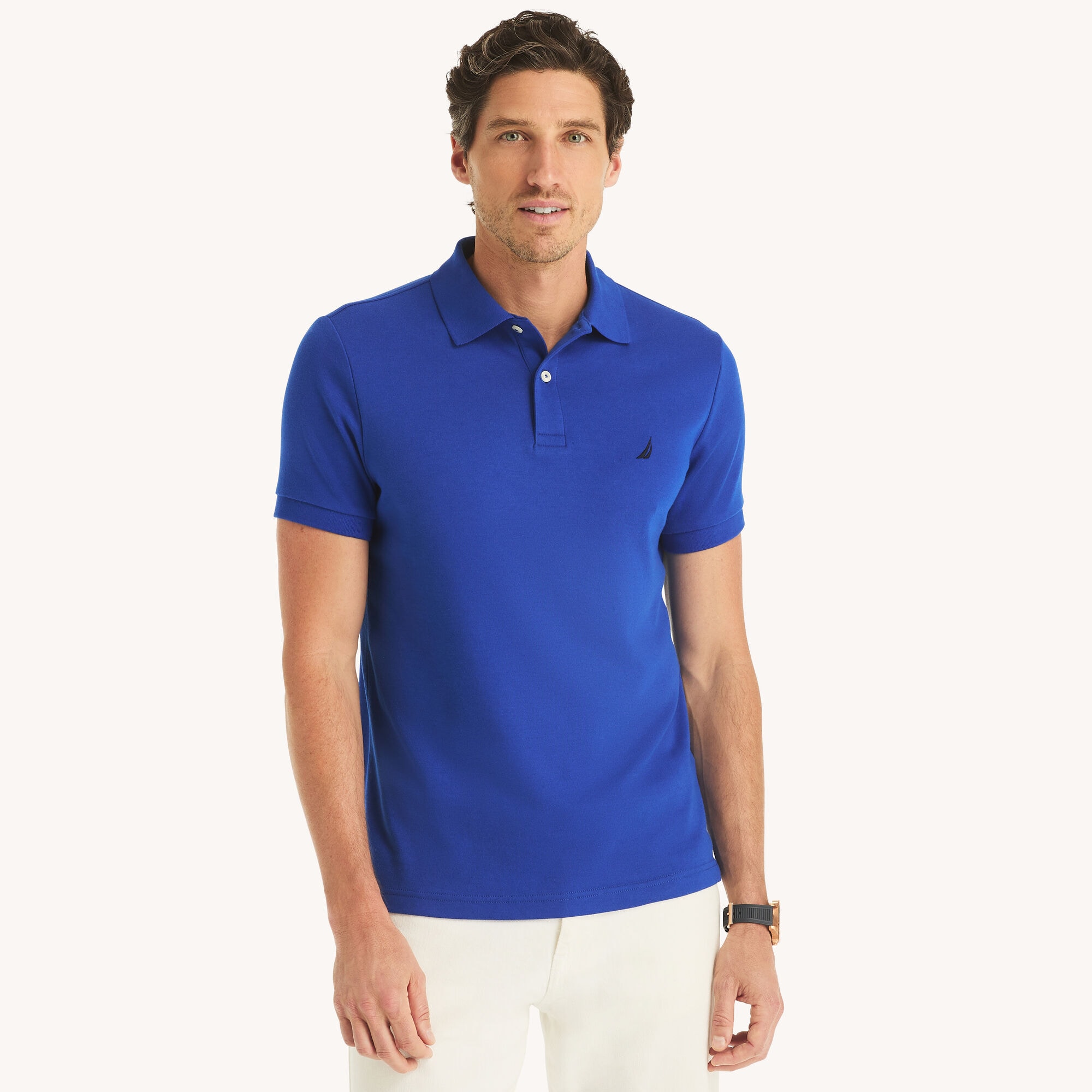 Nautica Men's Slim Fit Deck Polo 459 (Bright Cobalt), 3XL