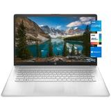 HP Laptop 17.3 FHD Display Intel Core i3-1115G4 Processor 8GB RAM 256GB PCIe SSD Webcam Bluetooth Wi-Fi HDMI Windows 11 Home Silver Upgraded w/ AIEC Memory SSD and/or Accessories