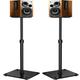 1 Pair Universal Speaker Stands for Satellite Speakers & Bookshelf Speakers Hold up to 11lbs (Only Speaker Stands)