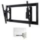 Sanus VLT7-B2 Large Advanced Tilt 4D TV Wall Mount for 42 -90 TVs and 9 TV Media In-Wall Box with Power Supply Kit