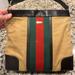 Gucci Bags | Gucci Beige Canvas And Brown Leather Sherry Line With Red And Green Stripe. | Color: Brown/Tan | Size: 11hx9lx3w