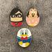 Disney Accessories | Disney Egg Pins- Violet From The Incredibles, Minnie Mouse, And Donald Duck | Color: Red | Size: 1