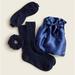 J. Crew Accessories | J Crew Cashmere Sleep Mask Hair Scrunchie And Socks Set Nwt | Color: Blue | Size: Os