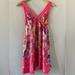 Free People Dresses | Intimately By Free People Longwood Coral Floral V. Neck Slip Dress Xs | Color: Pink | Size: Xs