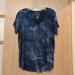 American Eagle Outfitters Tops | American Eagle Soft And Sexy Dark Blue Black Tie Die V Neck Boho Top S P | Color: Black/Blue | Size: Sp