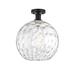 Innovations Lighting Bruno Marashlian Athens Water Glass 12 Inch 1 Light Semi Flush Mount - 616-1F-BK-G1215-12