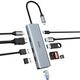 AYCLIF USB C Hub, 10 in 1 Dual Monitor USB C -Dockingstation, Laptop USB C -Adapter (Gigabit Ethernet, 4K HDMI, USB 3.0, PD 100W, 3,5 mm MIC, SD/TF -Leser) für MacBook Pro/Air, HP, Lenovo, Dell